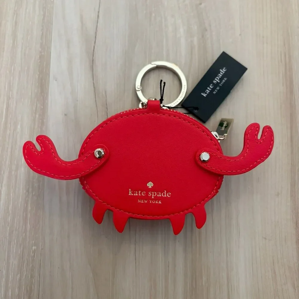 Kate Spade Pinch Me Crab Coin Purse Bag charm Keychain